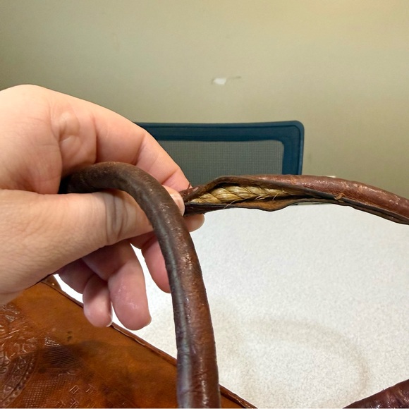 Vintage Travel Woven Wicker White Plastic Handbag Creel Shoulder Bag Antique - Picture 6 of 11